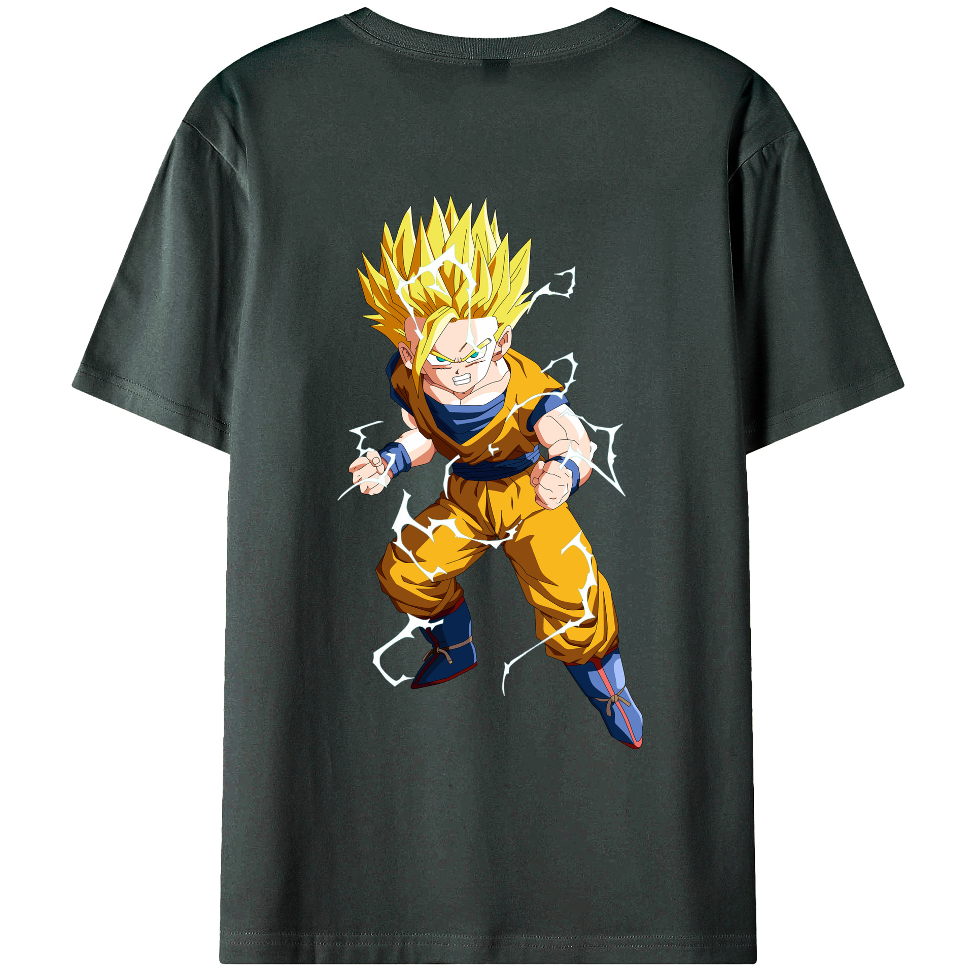 （画像用） ドラゴンボール 孫 悟飯（そんごはん）DRAGON BALL Son Gohan 綿100％ メンズ半袖Tシャツ（バックプリント） 通気性